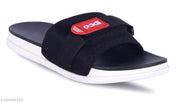 MRJ1455 Men's Black Synthetic Leather Daily Casual Slipper
