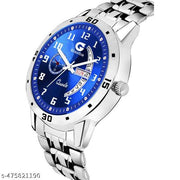 Day & Date Function Watch With Stainless Steel Chain Analog Watch - For Men