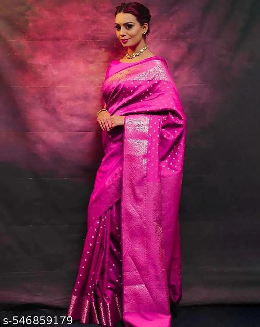 Moiety  Soft Banarasi Silk Saree With Panoply Blouse Piece