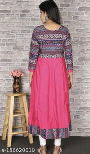 Woman sachin collection printed Anarkali kurti Combo of 2