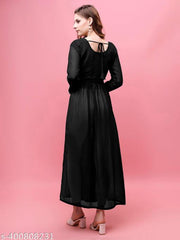Fabfairy Embroidered A-Line Georgette Kurta