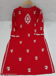 Areeba faishnebul women chikankari long kurtis riyon