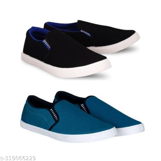 Pack of 2-2s combo shoes for men| black red-blue black- t blue combo shoes in color| comfortable and walking shoes for men