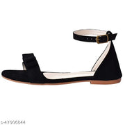 SANVARIYA women and girls casual /fancy//partywear beautiful tie velvet material flat sandal