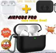 Airpod Pro with Silicon Case True Wireless Bluetooth Earphones with 3 Hours of Playtime & Compatible for all Smartphones (White)