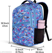 Stylish Printed Backpack - Perfect for School, College, and Travel Adventures for Girls