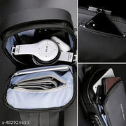 Waterproof Polyester Slim Unisex Crossbody Sling Bag Chest Backpack Men's Shoulder Bag, Leisure Travel Handbag, Hard Shell Anti-Theft Chest Bag