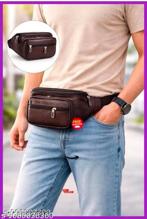 Men’s Premium Multi-Pocket Waist Bag | Crossbody Belt Bag | Travel & Daily Use