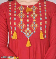 Women Embellished Viscose Rayon Anarkali Kurta