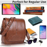 Vintage Leather Messenger Bag for Men – Stylish Crossbody Shoulder Bag with Adjustable Strap, Spacious Compartments & Secure Design