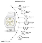 SQUARE DIAL ANALOG SILICON  STYLISH DESIGNER WATCH