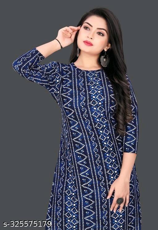 Polyster/Crepe fabric-Chitrarekha Pretty Kurtis