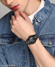 Stainless Steel Strap Day Date Analog Watch For Men