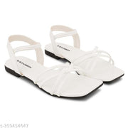 Women's Fancy Wedding Embroidery Kolhapuri Stylish Casual Flat Sandals, Ethnic Chappals for Party & Occasions