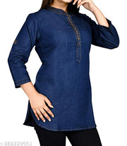 Short Denim Kurti For Women