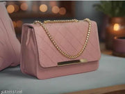 Sling bag | Women's Pu Formal Casual Stylish Shoulder Crossbody Sling Handbag With Double-handle Non-Detachable strap For Women & Girl