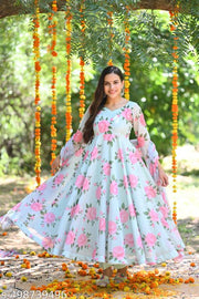 Fency anarkali gown for women (No BottomWear)