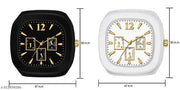 Square Dial Black Blue Grey White Analog Watches with Silicon Strap Stylish ADDI Designer Combo Watch for Mens & Boys