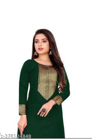Women Letest Outfit Beautiful stylish kurti with Golden Lac