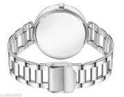 Trendy Women Silver Metal Analog Watch