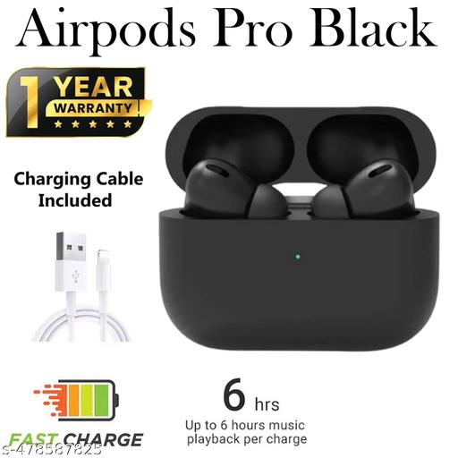 TWS Airpod Black, Airpod Pro, Wired Headphone, Wired Earphone, True Wireless Bluetooth Headphone, True Wireless Bluetooth Earphones, Compatible for all Smartphones