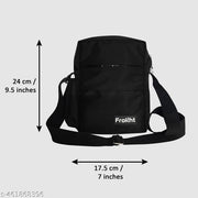 10 inchs Polyester Crossbody Side Bag for Tablet and Daily Use, Water-Resistant | Stylish Small Multi-Pocket Sling Cross Body Travel Office Business Messenger One Side Bag for Men & Women