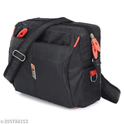 MIOS Essentials Men's Sling Bag Stylish Cross Body Travel Office Business Messenger Bag for MEN & WOMEN (WATERPROOF) (BLACK) LARGE SIZE 6L