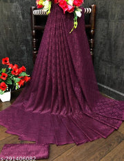 Woven Net Pure Silk Saree
