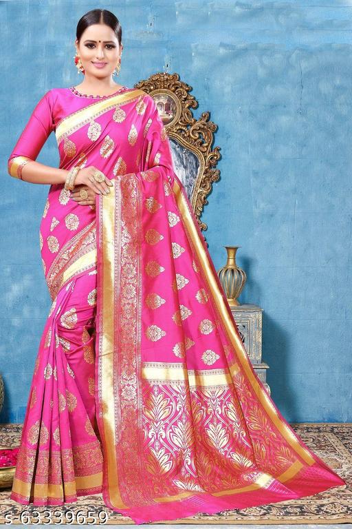 Woven Kanjivaram Art Silk, Poly Silk Saree