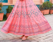Women Pink Embroidered Anarkali Kurti-
