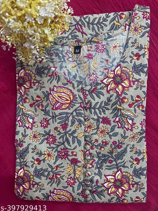 Women Cotton Kurti Floral Print