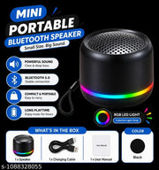 Wireless Bluetooth Speaker with Colorful RGB Light | Compact Portable Music Speaker