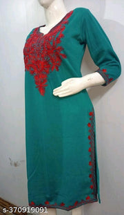 "Winter Bliss: Explore Cozy Chic with Our Luxurious Woolen Kurti Collection"