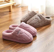 Women’s Slipper Solid Color Autumn and Winter Home Slipper For Men Warm Indoor Beadroom Slides Women Stripe Soft Cotton Slippers|| Flip flops || Carpet slippers || slippers for women and Girls ||