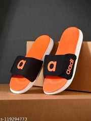 MRJ1507 Men's Orange Synthetic Leather Daily Casual Slider