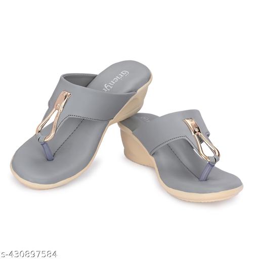 GrienYrus Women Grey Flats Slipper