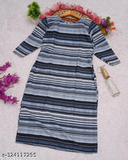Women Ethnic Wear Crepe Fabric Kurti New Arrival Printed Straight Kurti with New Design & New Fashionable Daily Wear Kurti / Kurta, Size -S,M, L, XL, XXL, 2XL, XXXL, 3XL, 4XL, 5XL