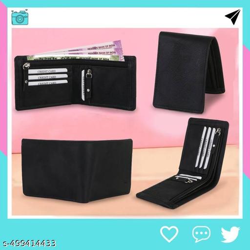 Men casual Designer artifical Leather for man black