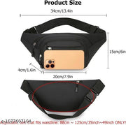 Waterproof material with a stylish waist bag design that's ideal for outdoor activities