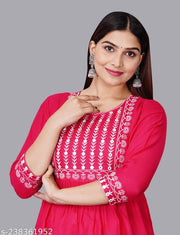 New Trendy Embroidery Gaithering Anarkali kurtis