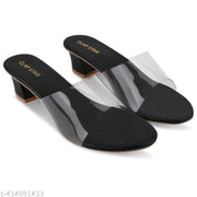 Heel For Women Stylish Fancy Transparent   Medium Heel Sandal Color -Black size available UK (3 TO 8 )  sandal for women, casual heel , women sandal , black heel, heel for women , heel sandal ladies , heel ke sandal ,  high heel , under 300