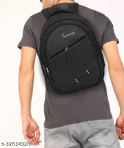 Bags & Backpack /college bag/school bag and office with rain cover  35 L (Black)