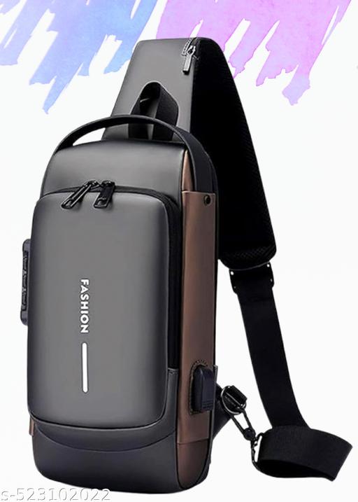 WomenBuzz Multifunction  Unisex Sling Bag , USB Charging Sport Sling Shoulder Bags,Crossbody Bag For Walking, Gym, Sport, Hiking, Cycling, Travel