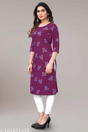 Women Printed Crepe Kurtis combo of 2