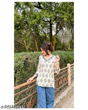 Whomen Trnding Royan printed short Kurta