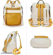 PULeather Backpack for Women | Shoulder Bag for Women and Girls | Handbag|College Bag for Girls |Multipurpose Travel Bag for Women |Zipper Closure, Adjustable Strap