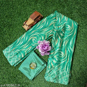 Designer Digital printed Crepe Party and wedding wear saree / Digital print saree