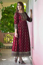 rayon printed gown