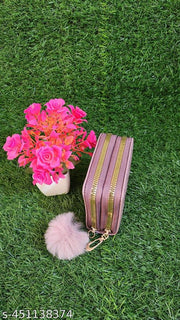 Small Double Chain Wallets with Credit Card Holder for Women and girls, Front Designs may very