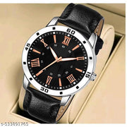 Yolako Black Copper Romen Leather Analog Boy and Men Watch